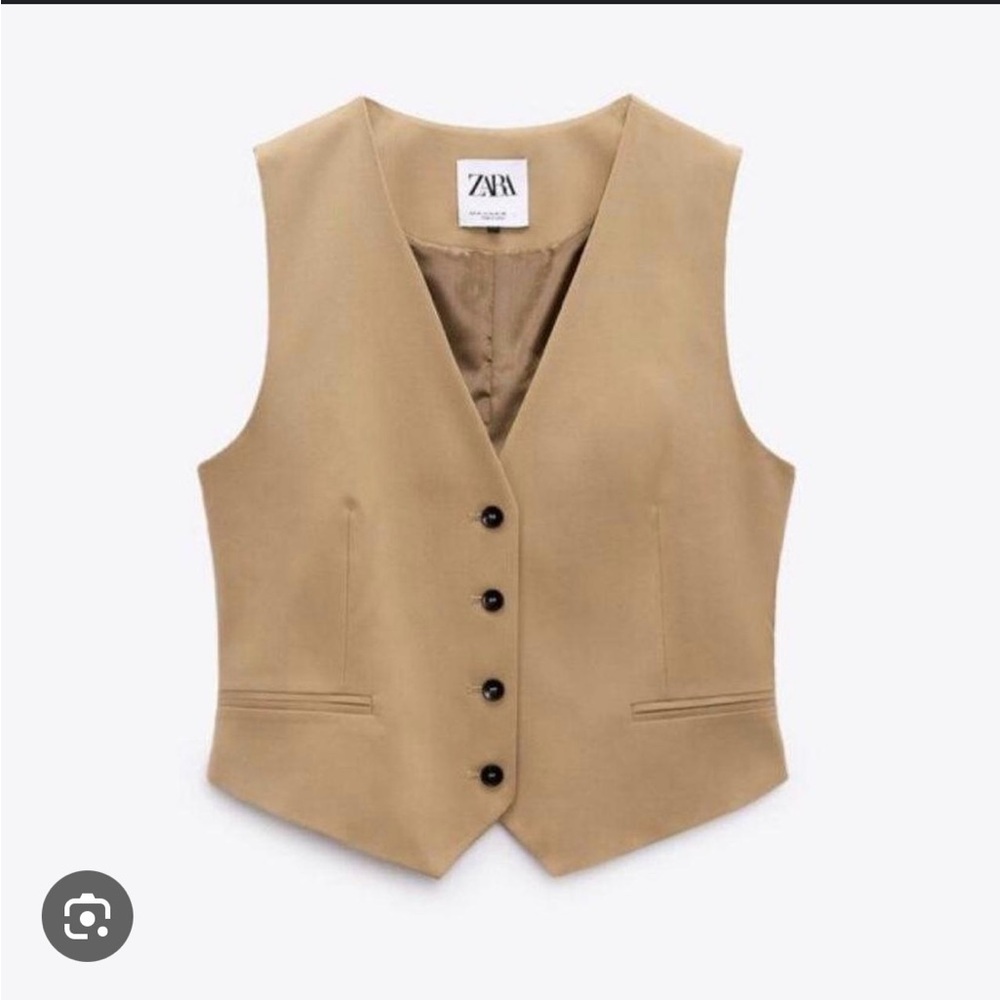 Zara Tan Buttoned Vest